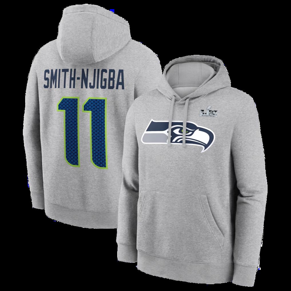 Men 2026 NFL Seattle Seahawks hoodie grey 0018->seattle seahawks->NFL Jersey